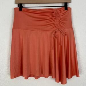 Free People Who's That Ruched Mini Skirt Size Medium